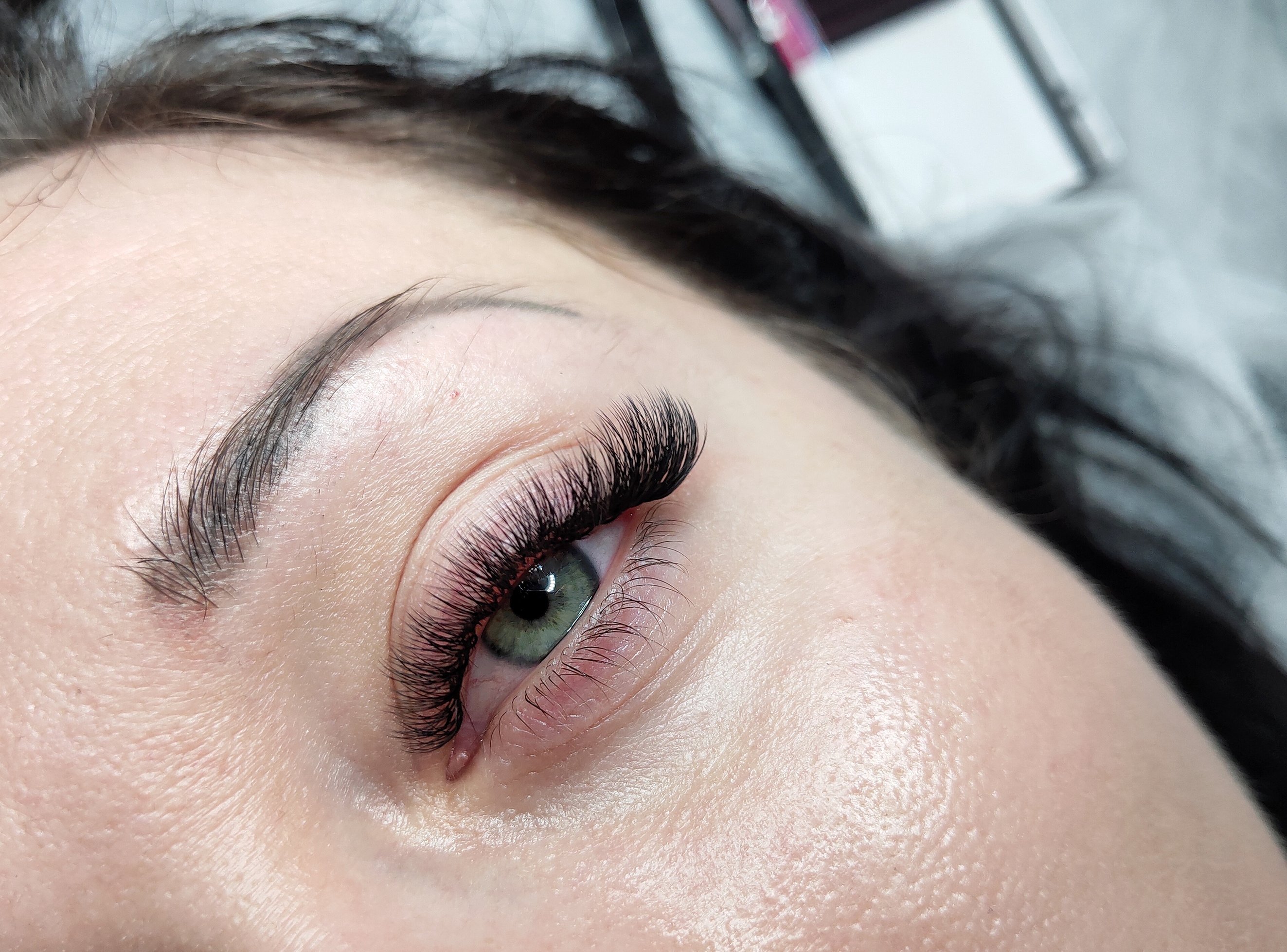 Woman with Eyelash Extension Closeup